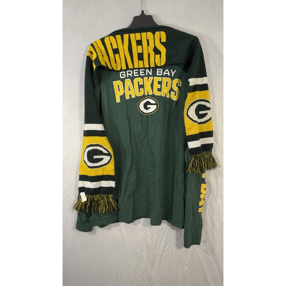 Green Bay Packers Long Sleeve Crewneck T-shirt Green NFL Football Fanatics 3XL - Picture 11 of 13